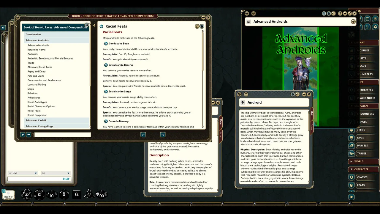 Fantasy Grounds - Book of Heroic Races: Advanced Compendium Screenshot 2