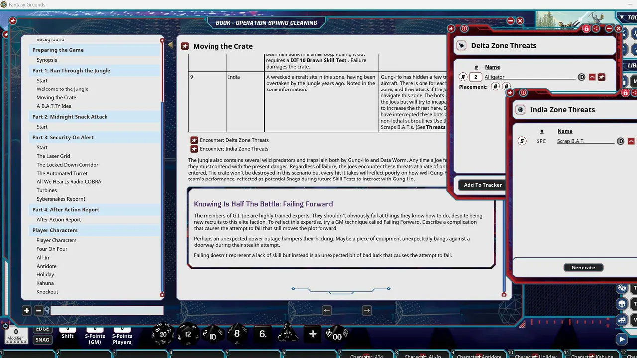 Fantasy Grounds - G.I. JOE Roleplaying Game Mission Spring Cleaning Screenshot 2