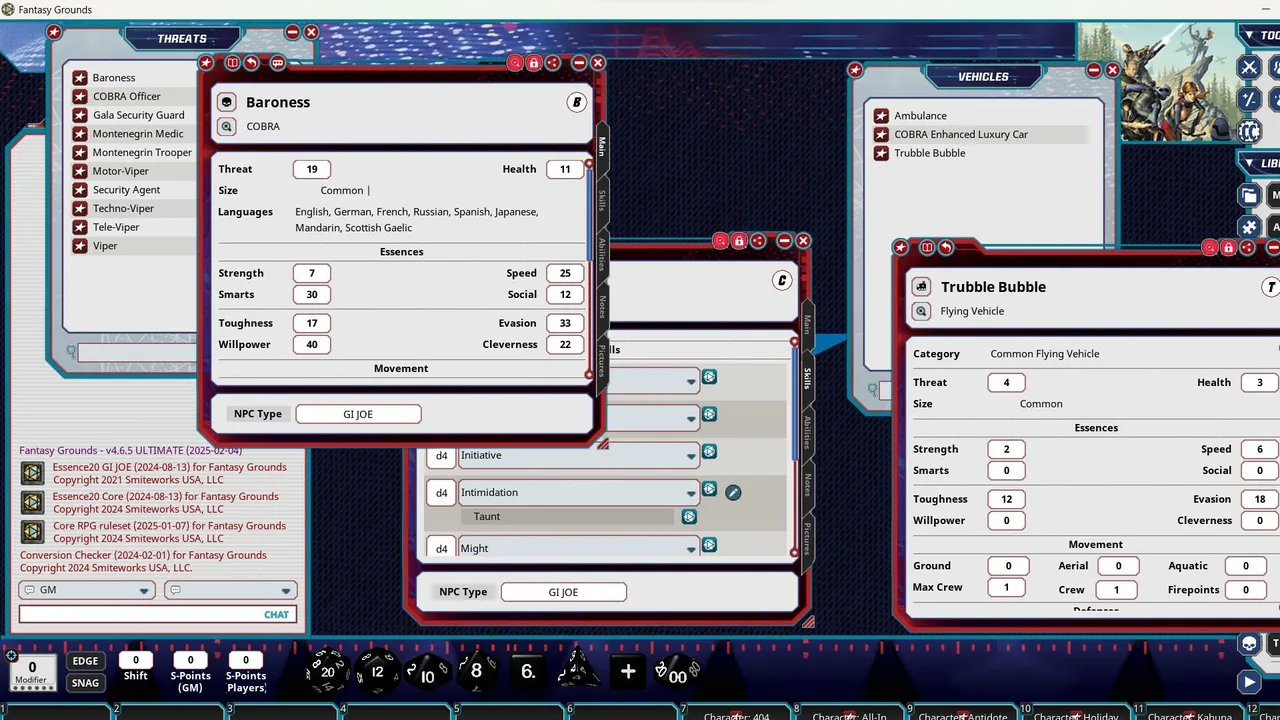 Fantasy Grounds - G.I. JOE Roleplaying Game Welcome to the Treacherous Coils of Cobra Screenshot 5