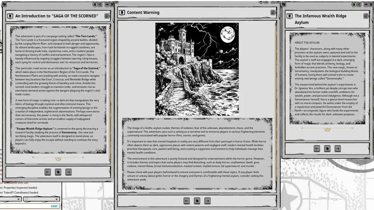 Fantasy Grounds - Escape Wraith Ridge Asylum Screenshot 4