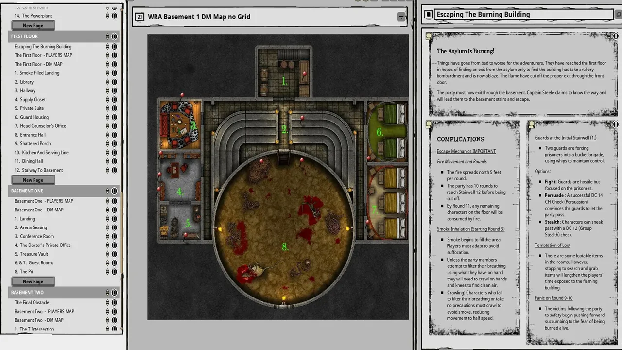 Fantasy Grounds - Escape Wraith Ridge Asylum Screenshot 1
