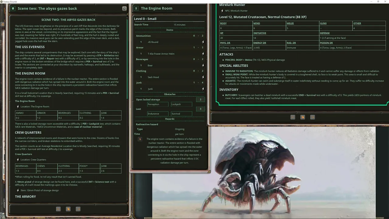 Fantasy Grounds - Fallout RPG - Into the Abyss Screenshot 0