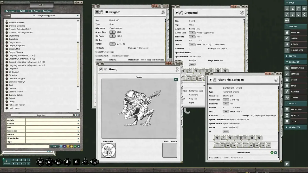 Fantasy Grounds - D&D Classics: MC5 Monstrous Compendium Greyhawk Adventures Appendix (2e) Screenshot 3