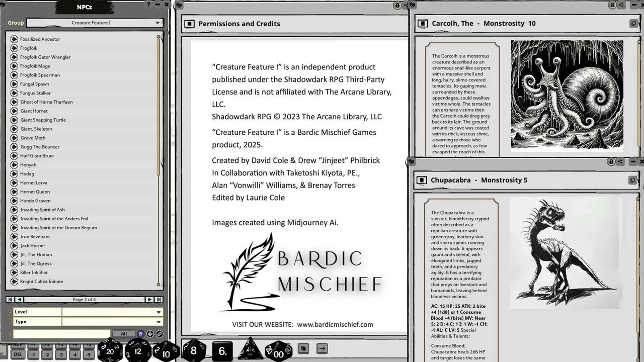 Fantasy Grounds - Creature Feature I Screenshot 4