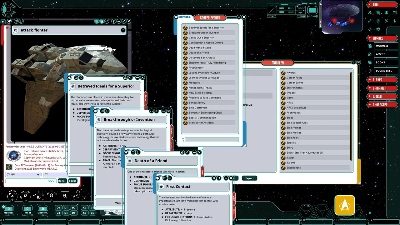 Fantasy Grounds - Star Trek Adventures: Second Edition - Core Rulebook Screenshot 2