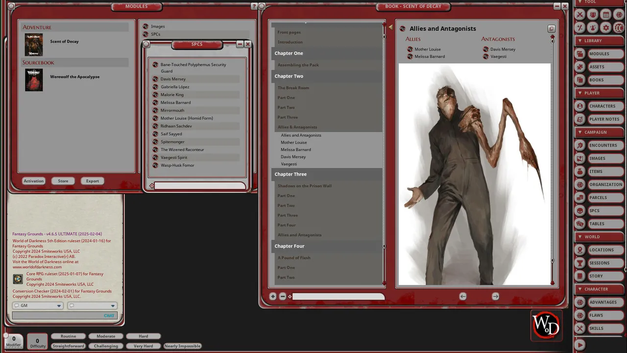 Fantasy Grounds - Werewolf: Scent of Decay Screenshot 2
