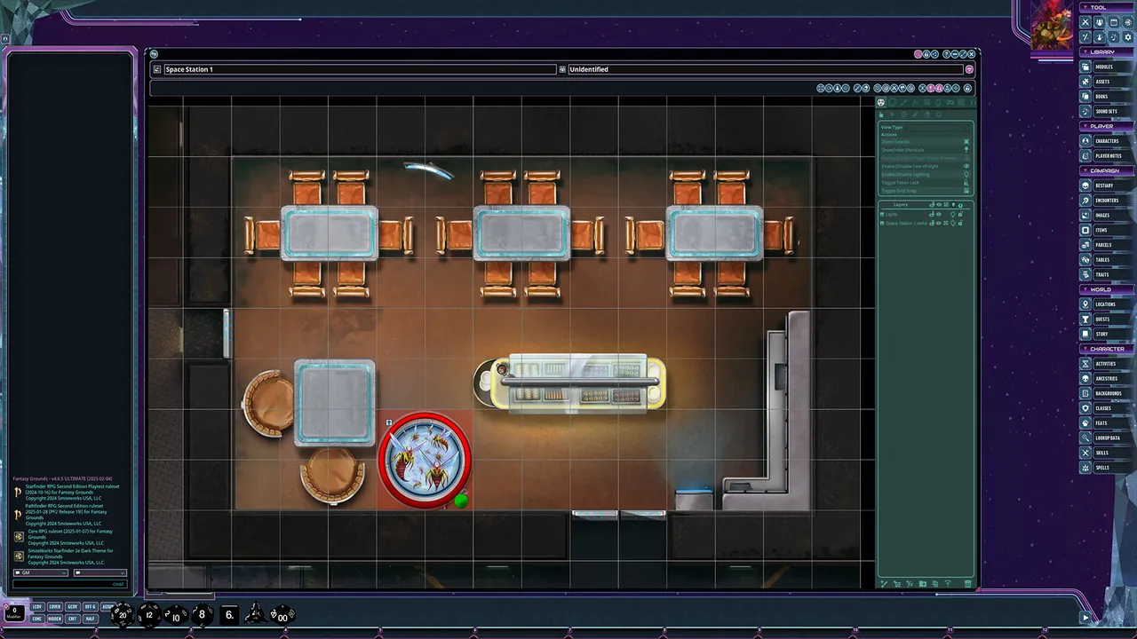 Fantasy Grounds - Starfinder 2 RPG - Flip-Mat: Space Station Screenshot 2