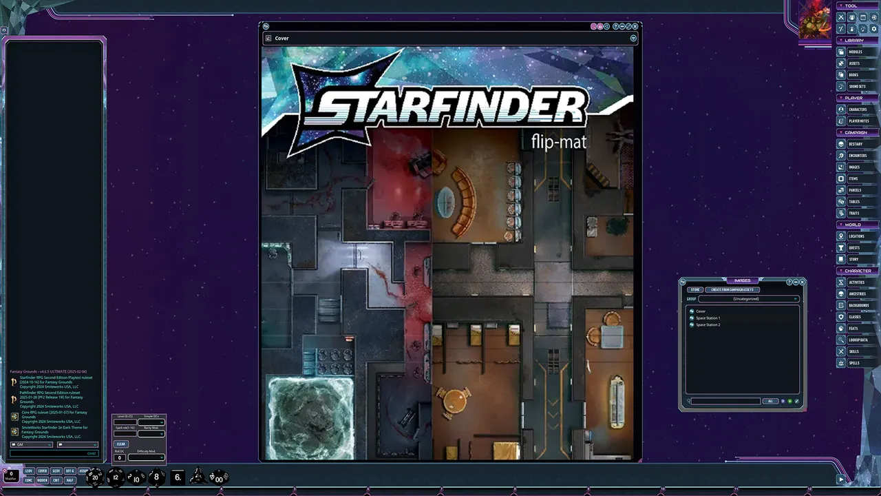 Fantasy Grounds - Starfinder 2 RPG - Flip-Mat: Space Station Screenshot 0