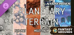 Fantasy Grounds - Starfinder 2 RPG - Flip-Mat: Planetary Terrain Multi-Pack