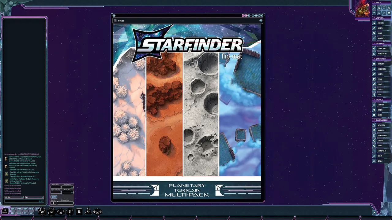 Fantasy Grounds - Starfinder 2 RPG - Flip-Mat: Planetary Terrain Multi-Pack Screenshot 1