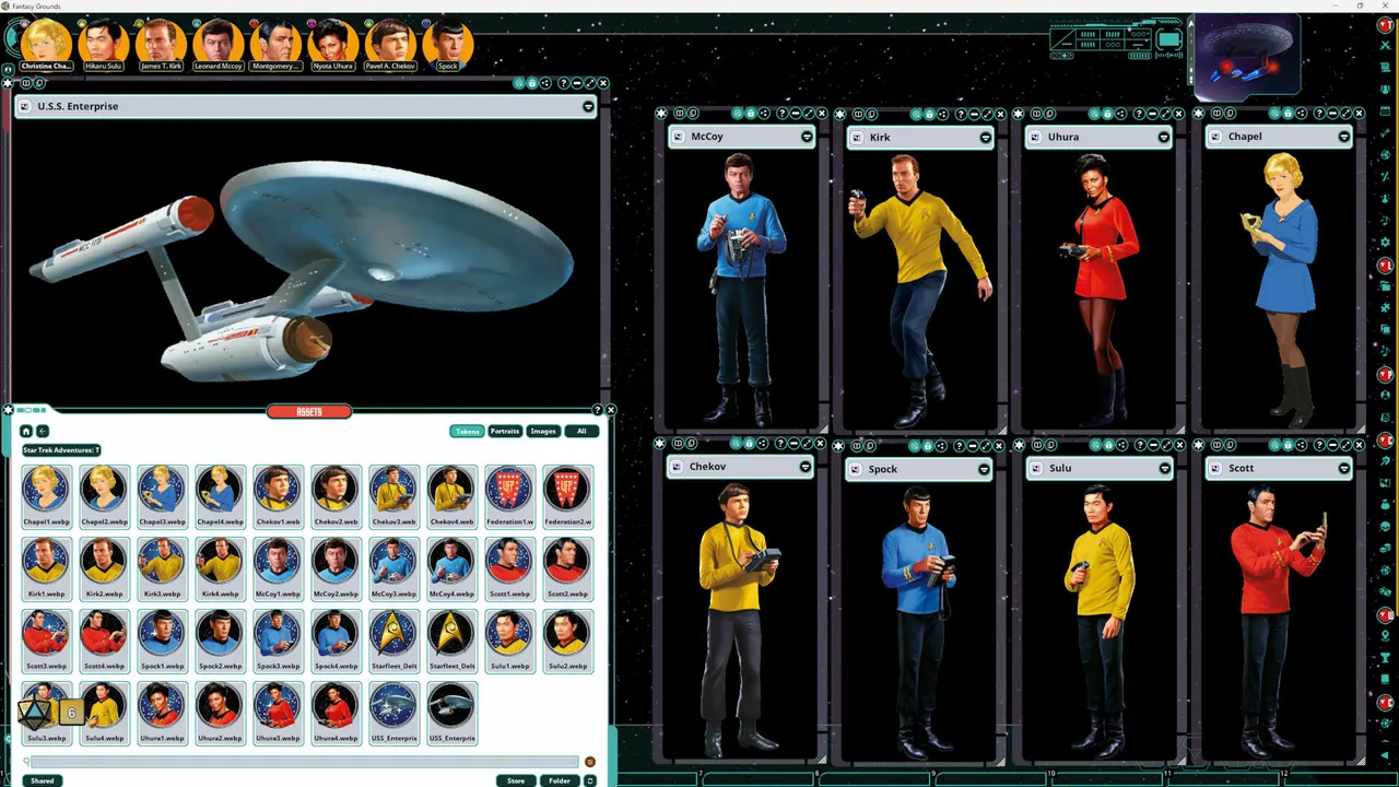 Fantasy Grounds - Star Trek Adventures: The Original Series Player Characters Screenshot 1