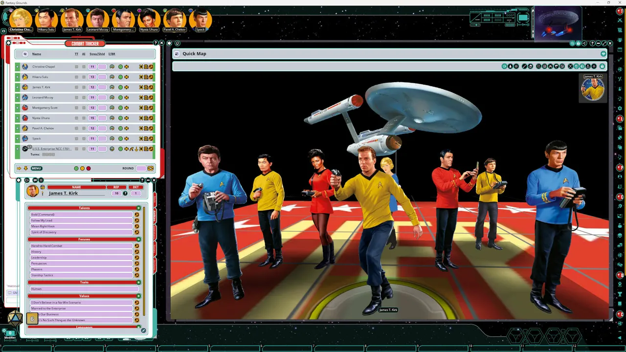 Fantasy Grounds - Star Trek Adventures: The Original Series Player Characters Screenshot 4