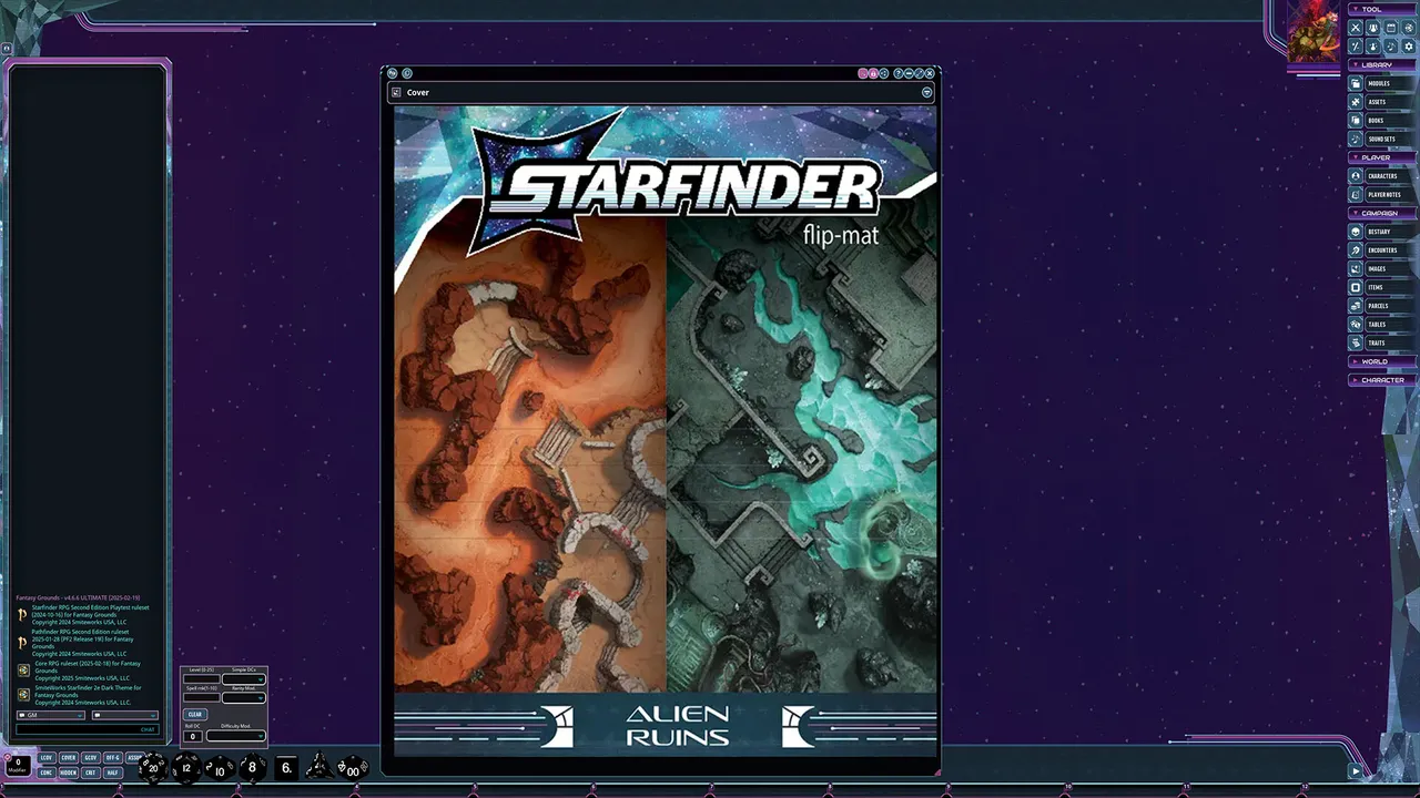 Fantasy Grounds - Starfinder 2 RPG - Flip-Mat: Alien Ruins Screenshot 0