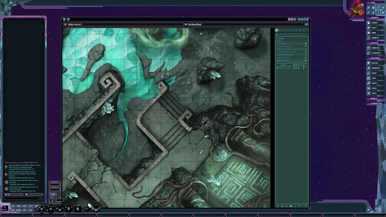 Fantasy Grounds - Starfinder 2 RPG - Flip-Mat: Alien Ruins Screenshot 4