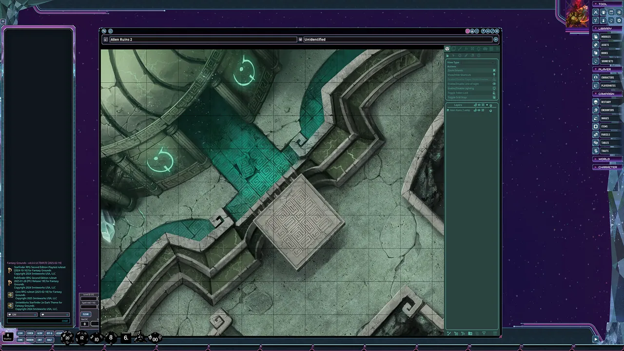 Fantasy Grounds - Starfinder 2 RPG - Flip-Mat: Alien Ruins Screenshot 3