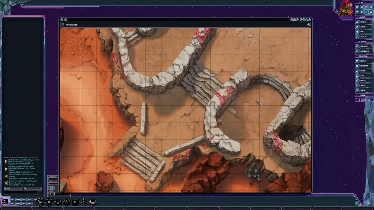 Fantasy Grounds - Starfinder 2 RPG - Flip-Mat: Alien Ruins Screenshot 1