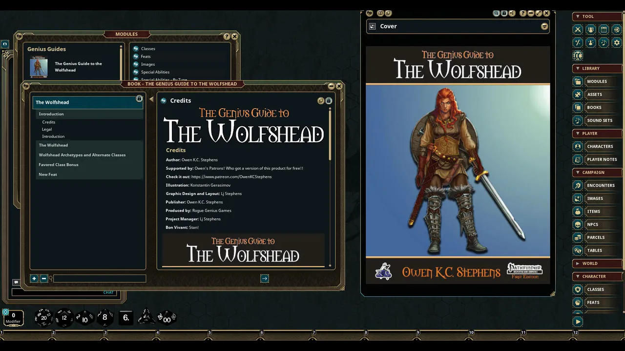 Fantasy Grounds - The Genius Guide to the Wolfshead Screenshot 4