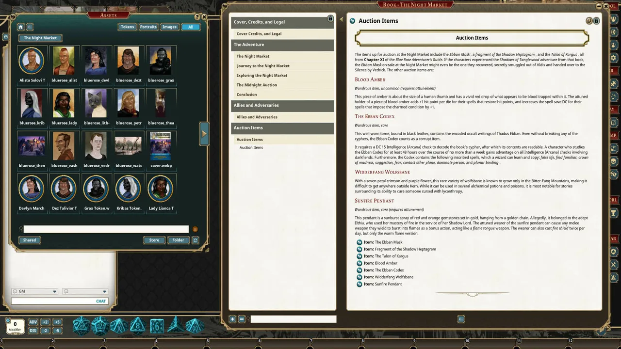 Fantasy Grounds - Blue Rose Adventure: The Night Market Screenshot 1