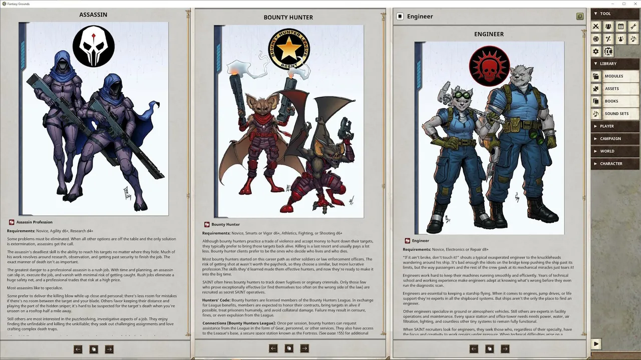 Fantasy Grounds - Starbreaker: SAINTs and Synners Screenshot 6