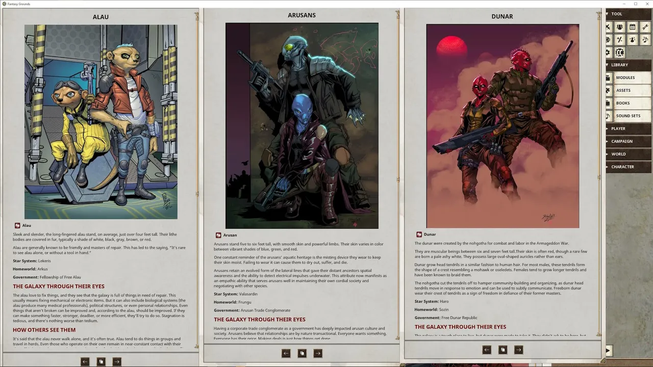 Fantasy Grounds - Starbreaker: SAINTs and Synners Screenshot 3