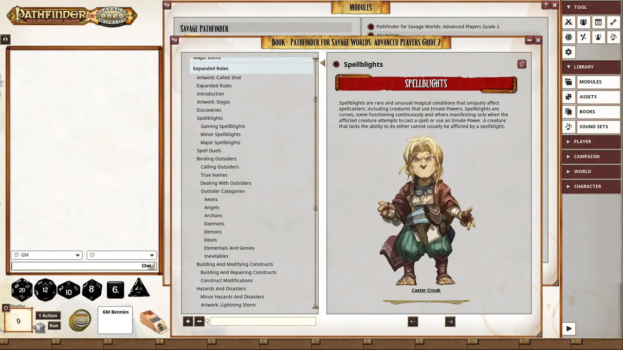 Fantasy Grounds - Pathfinder for Savage Worlds Advanced Player's Guide 2 Screenshot 1