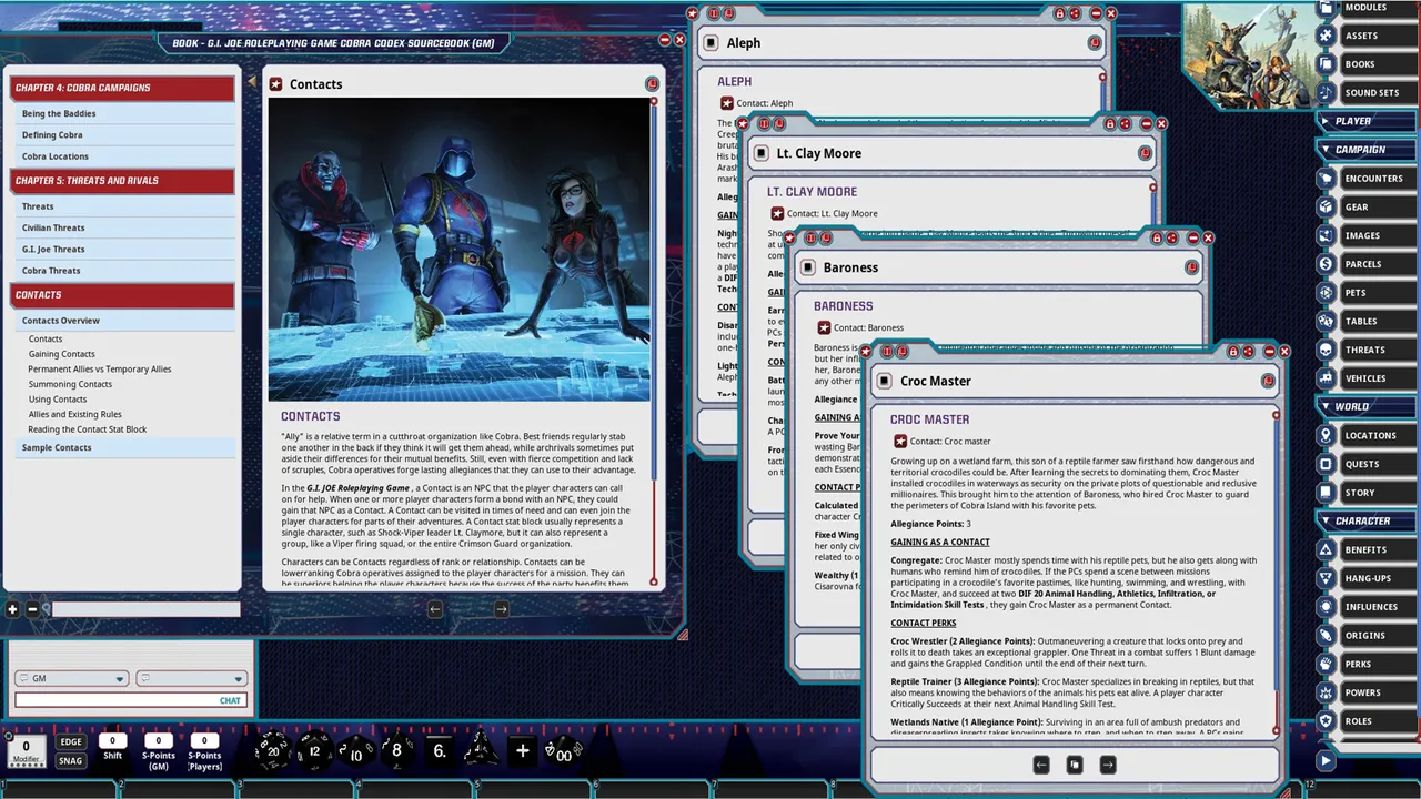 Fantasy Grounds - G.I. JOE Roleplaying Game Cobra Codex Sourcebook Screenshot 0