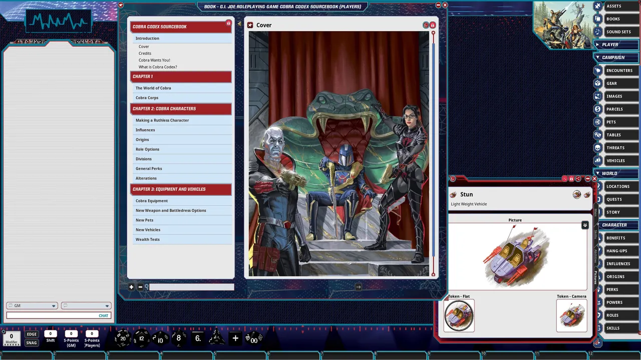 Fantasy Grounds - G.I. JOE Roleplaying Game Cobra Codex Sourcebook Screenshot 6