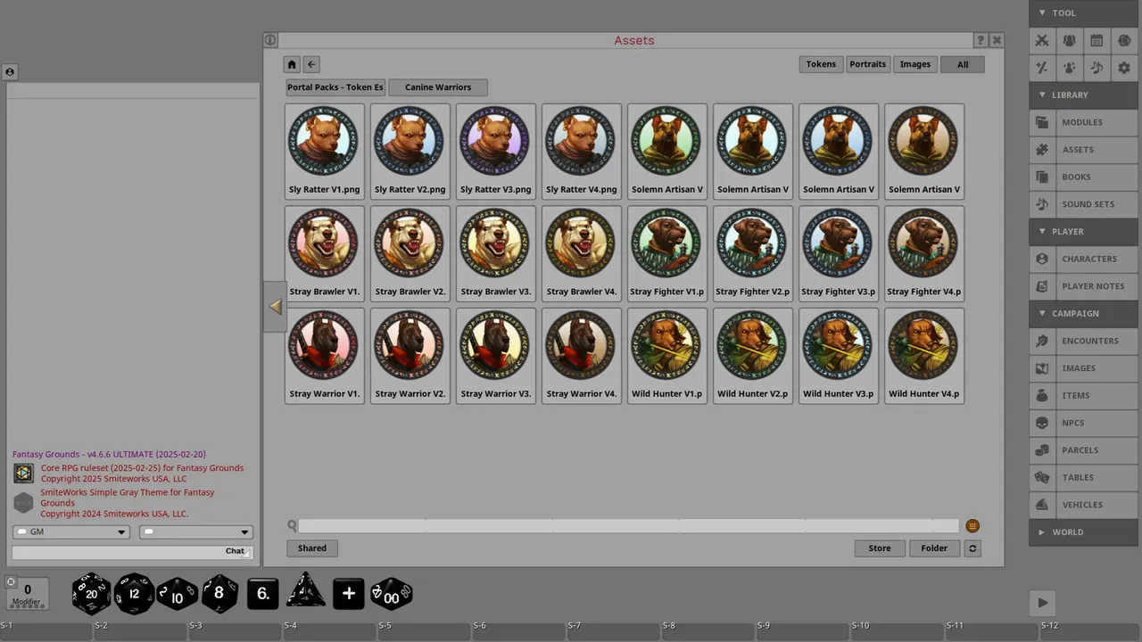 Fantasy Grounds - Portal Packs - Token Essentials: Canine Warriors Screenshot 3