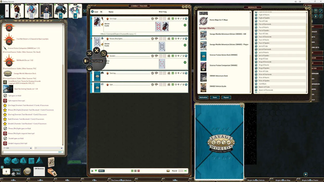 Fantasy Grounds - Science Fiction Action Deck (SWADE) Screenshot 3