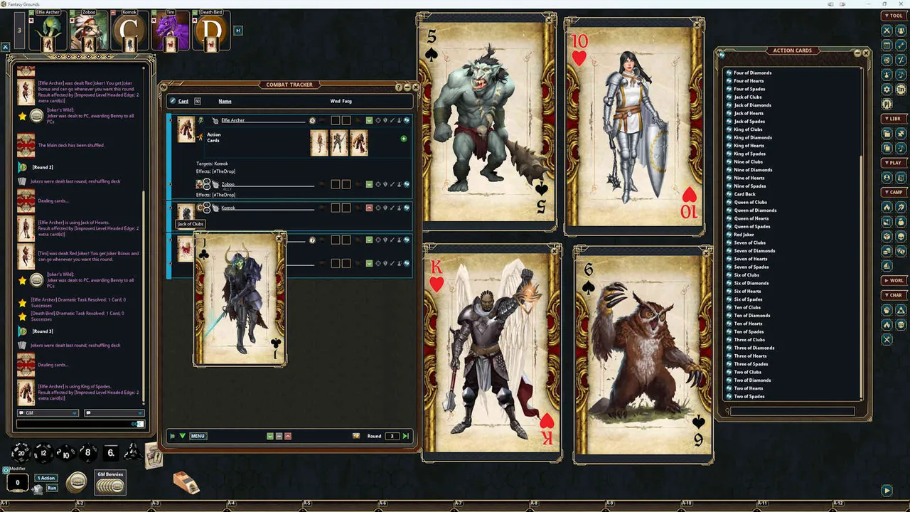 Fantasy Grounds - Fantasy Companion Action Deck (SWADE) Screenshot 3