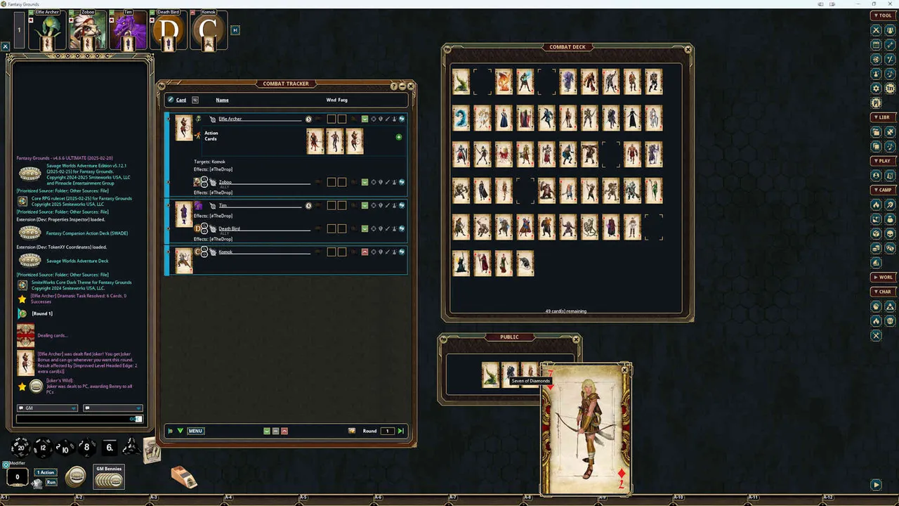 Fantasy Grounds - Fantasy Companion Action Deck (SWADE) Screenshot 4