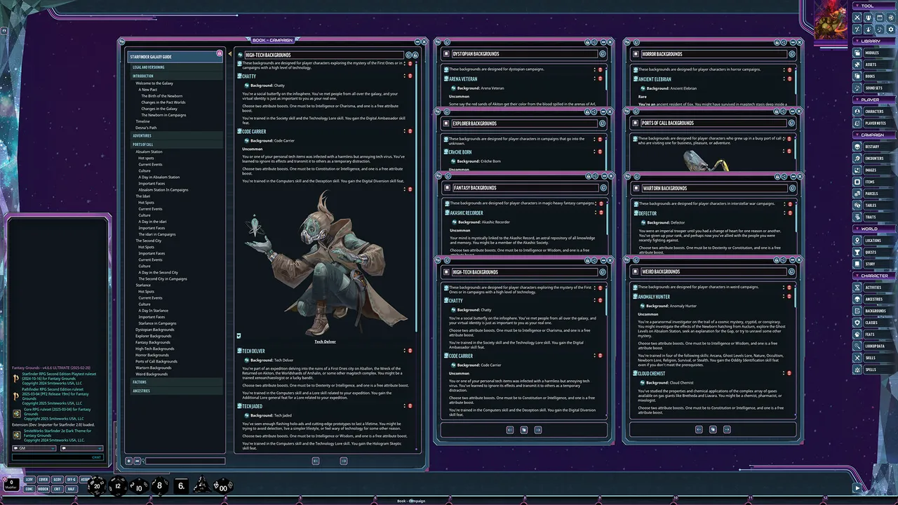 Fantasy Grounds - Starfinder 2 RPG - Starfinder Galaxy Guide Screenshot 3
