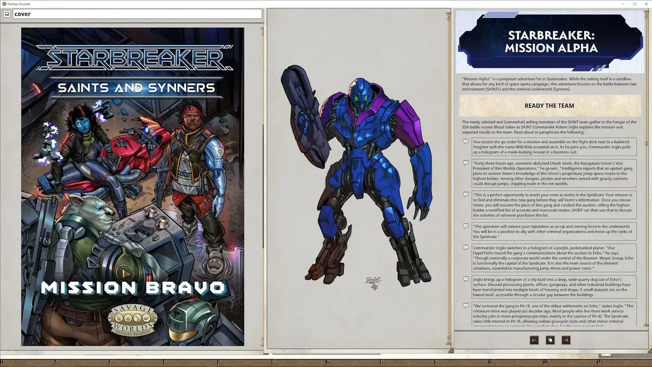 Fantasy Grounds - Starbreaker - Mission Bravo Screenshot 0