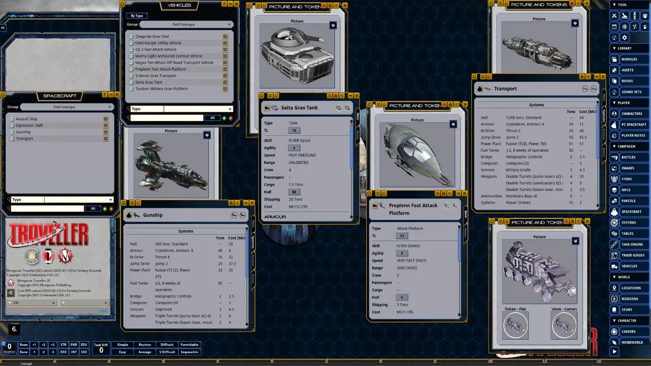 Fantasy Grounds - Traveller - Field Catalogue Screenshot 4