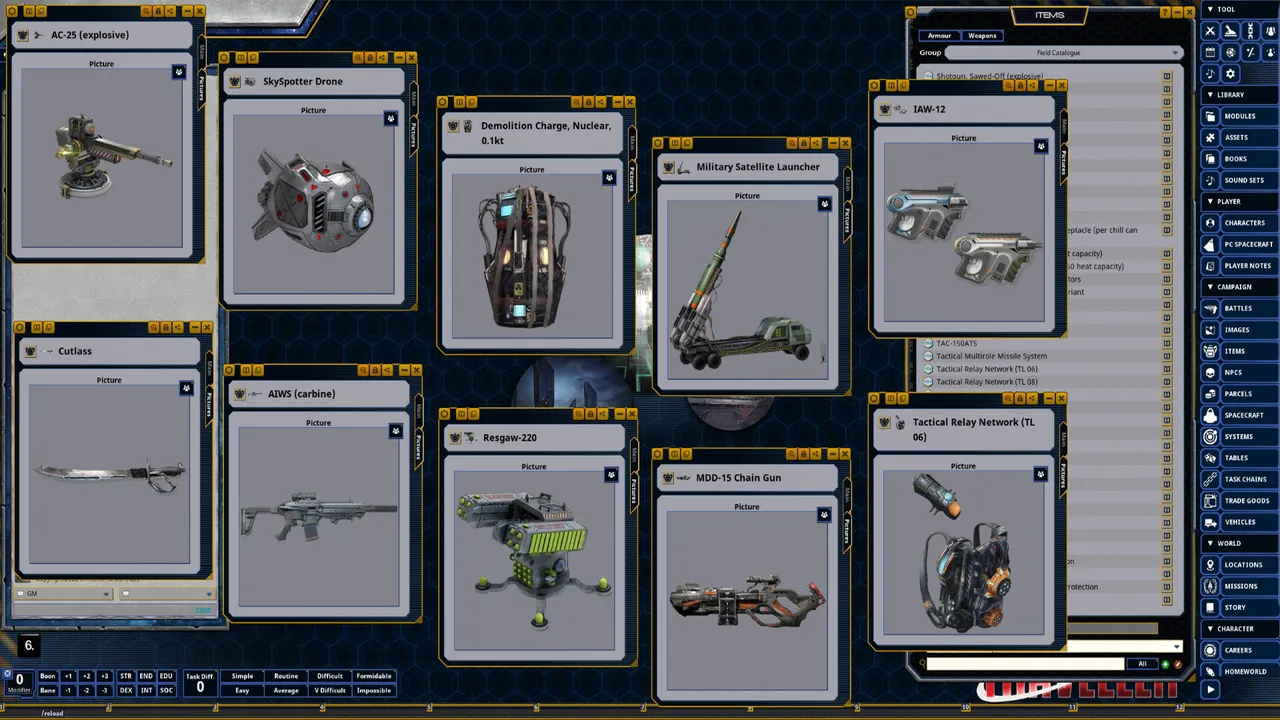 Fantasy Grounds - Traveller - Field Catalogue Screenshot 2
