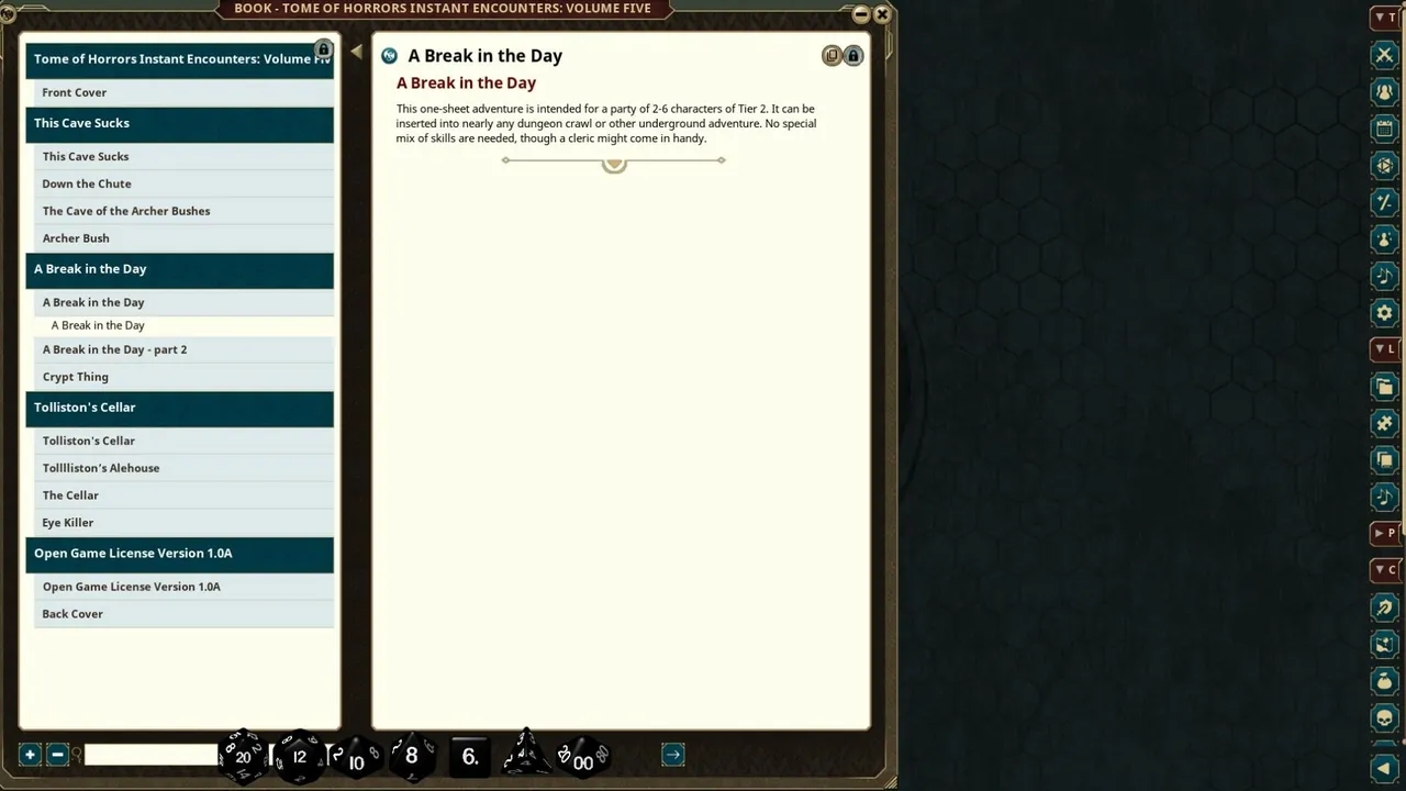 Fantasy Grounds - Tome of Horrors Instant Encounters Volume Five (5E) Screenshot 1