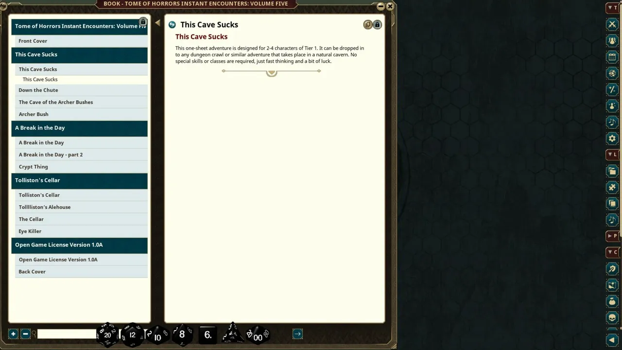 Fantasy Grounds - Tome of Horrors Instant Encounters Volume Five (5E) Screenshot 0
