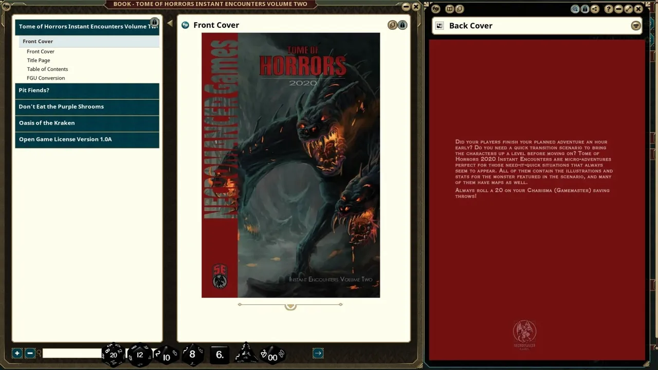 Fantasy Grounds - Tome of Horrors Instant Encounters Volume Two (5E) Screenshot 0