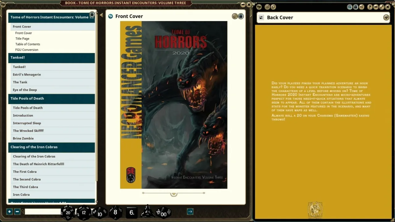 Fantasy Grounds - Tome of Horrors Instant Encounters Volume Three (5E) Screenshot 0