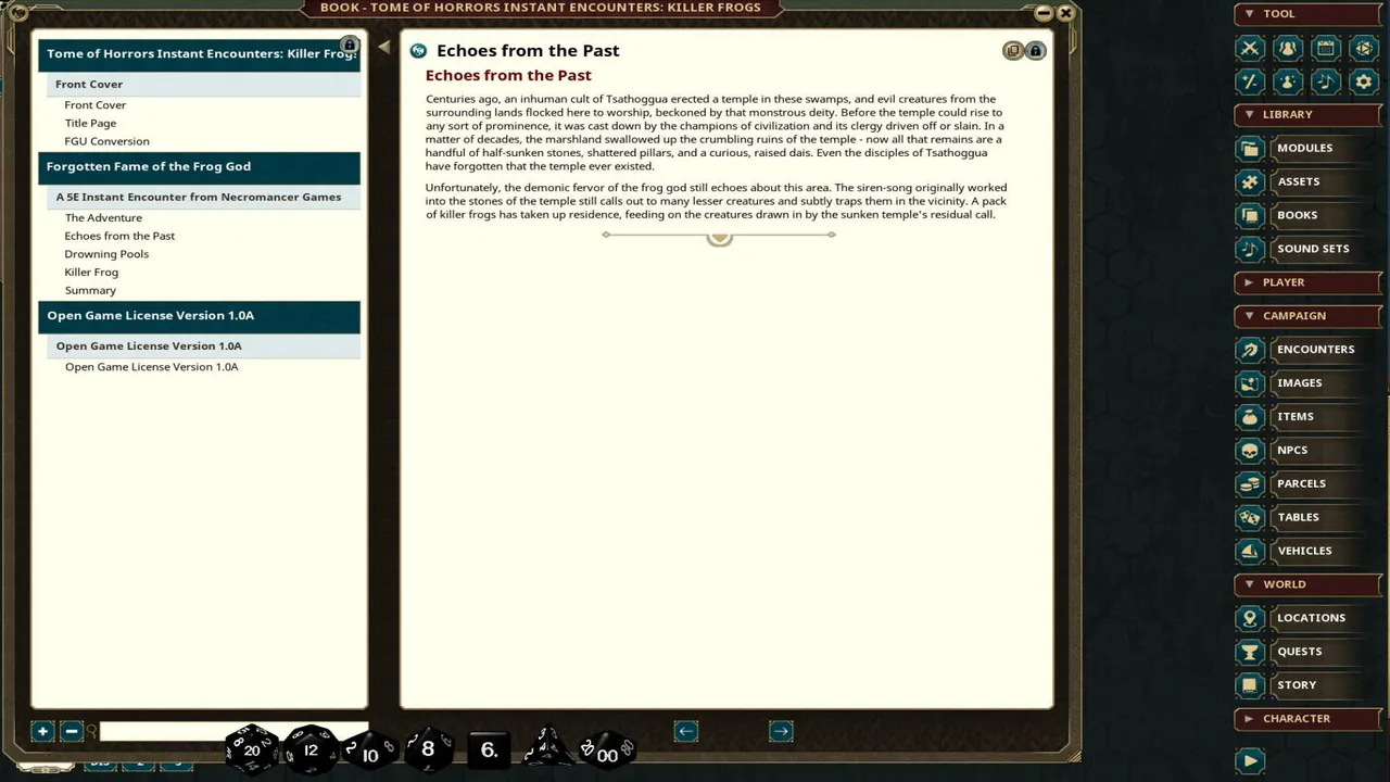 Fantasy Grounds - Tome of Horrors Instant Encounters: Killer Frogs (5E) Screenshot 2