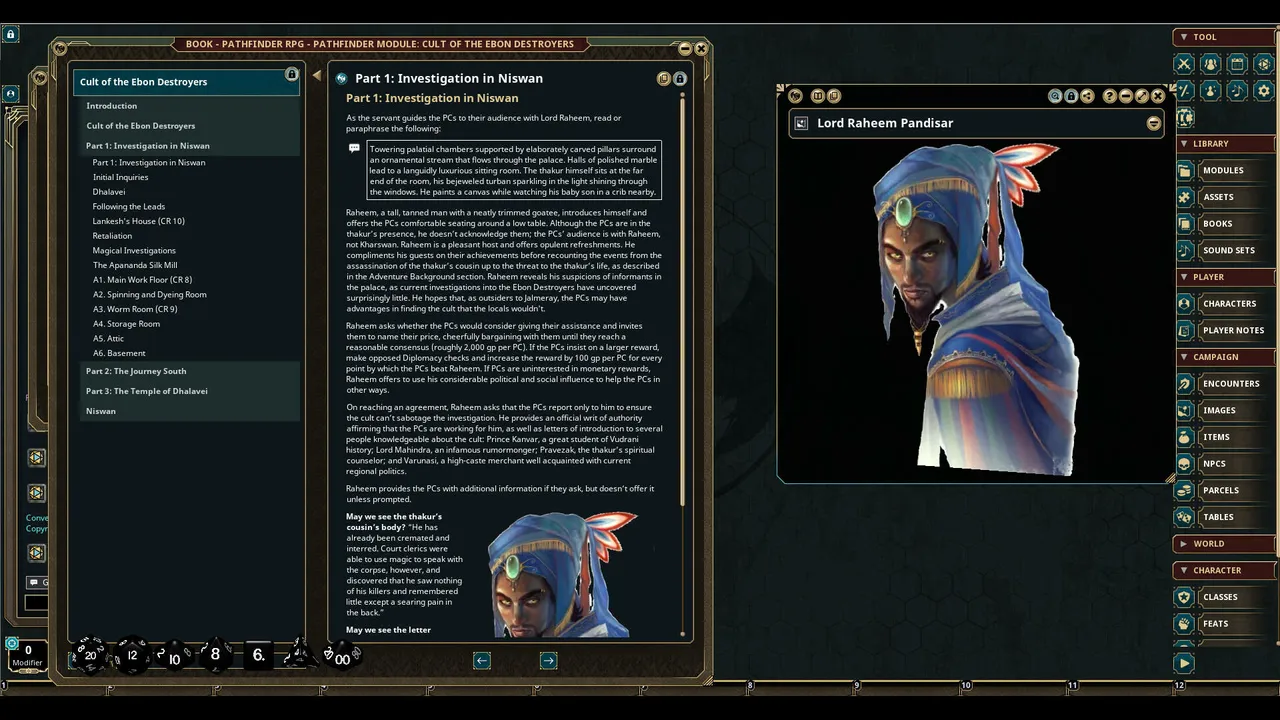 Fantasy Grounds - Pathfinder RPG - Pathfinder Module: Cult of the Ebon Destroyers Screenshot 2