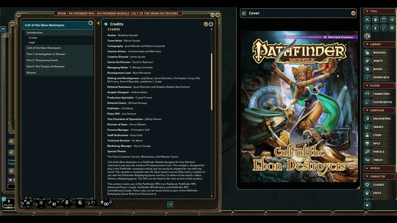 Fantasy Grounds - Pathfinder RPG - Pathfinder Module: Cult of the Ebon Destroyers Screenshot 0