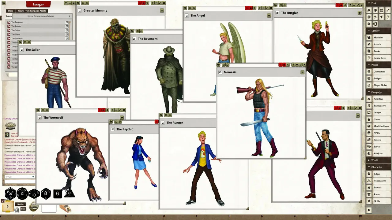 Fantasy Grounds - Horror Companion Archetype Cards Screenshot 3