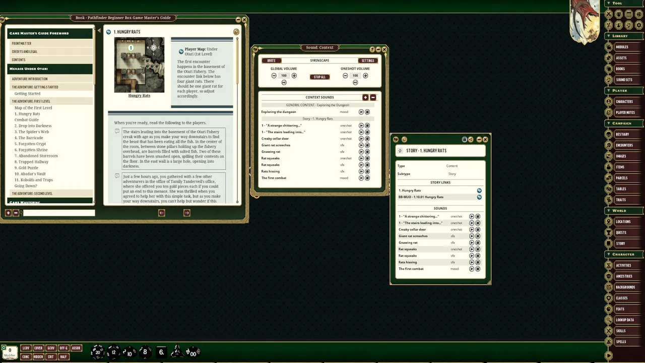 Fantasy Grounds - Pathfinder 2e - Beginner Box - Syrinscape Sound Link Pack Screenshot 4