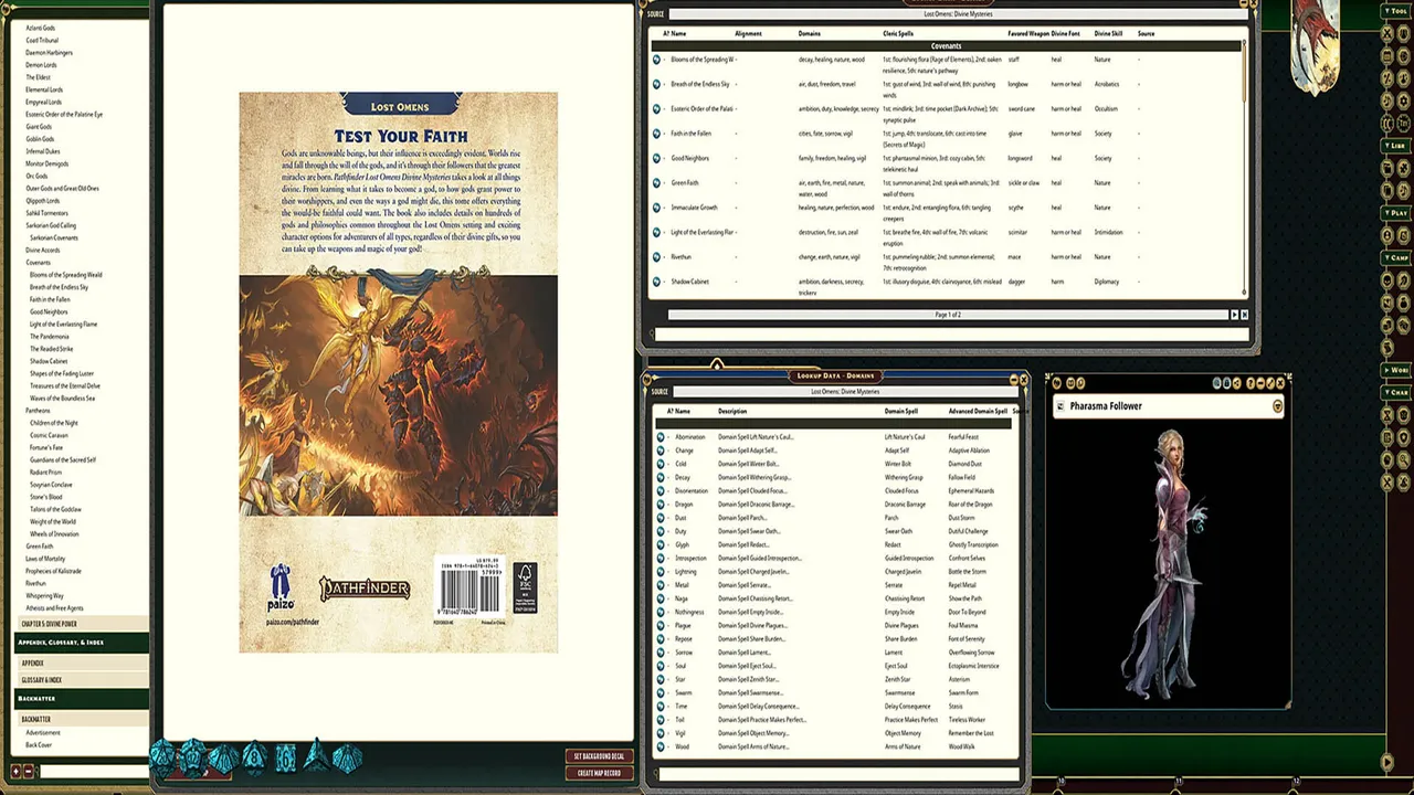Fantasy Grounds - Pathfinder 2 RPG - Lost Omens: Divine Mysteries Screenshot 1