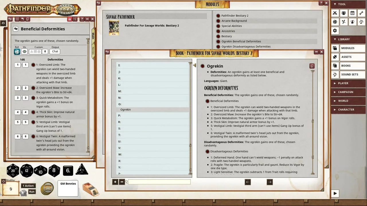 Fantasy Grounds - Pathfinder for Savage Worlds Bestiary 2 Screenshot 4