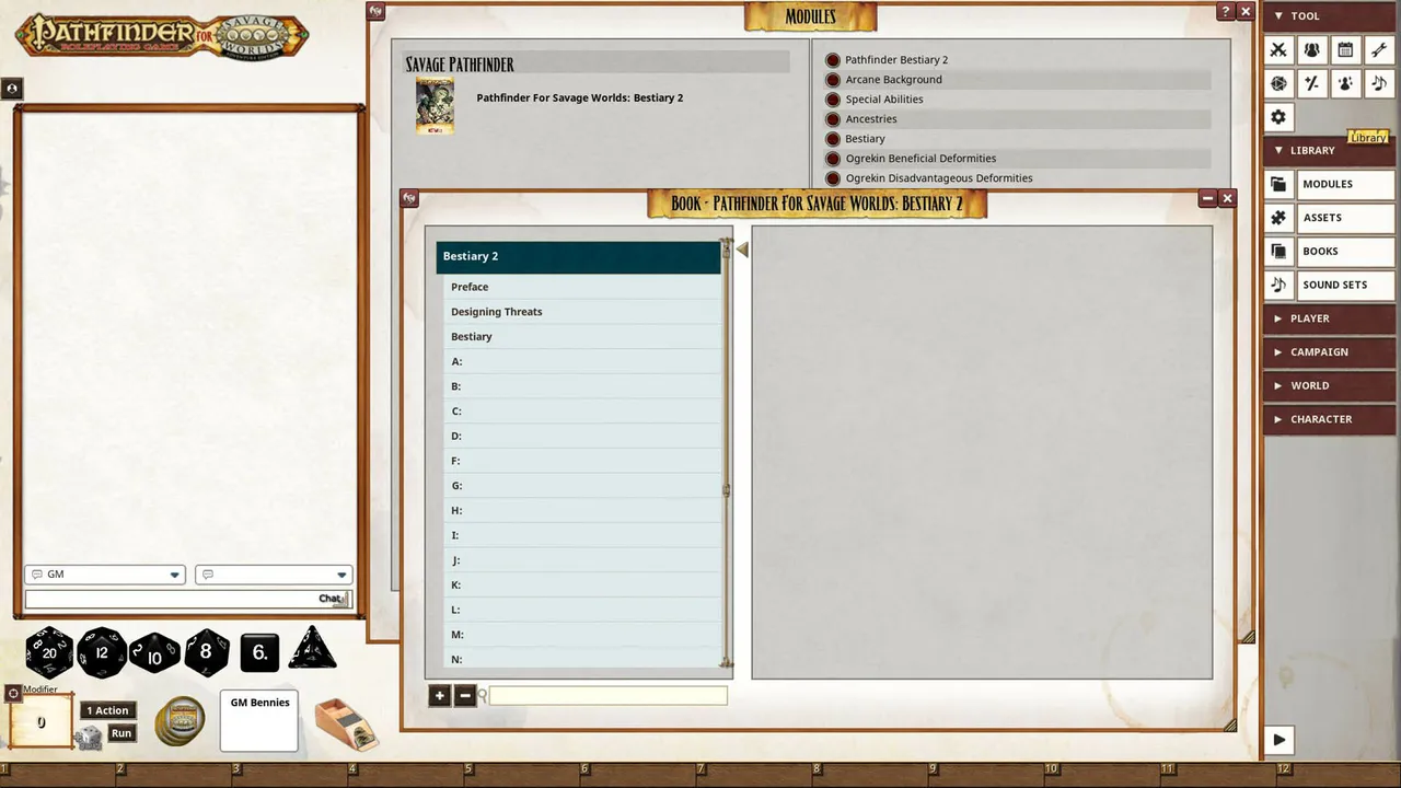 Fantasy Grounds - Pathfinder for Savage Worlds Bestiary 2 Screenshot 0