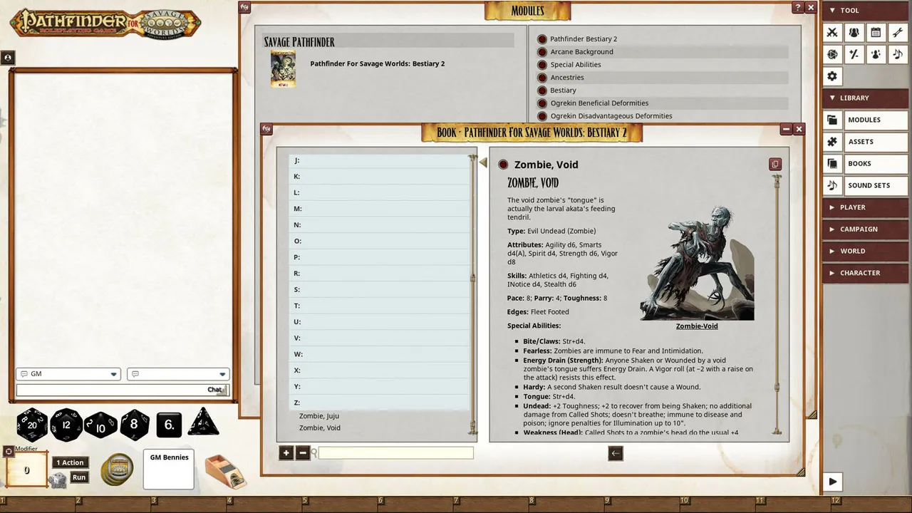 Fantasy Grounds - Pathfinder for Savage Worlds Bestiary 2 Screenshot 3