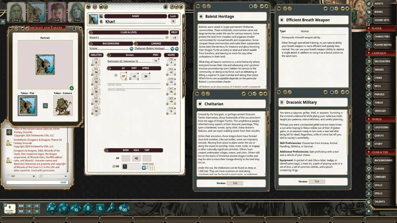 Fantasy Grounds - Cheltarians and Molly Bundle Screenshot 1