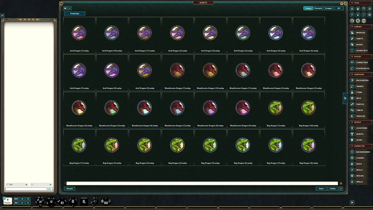 Fantasy Grounds - Portal Packs - Token Essentials: Dragons of the East Screenshot 1
